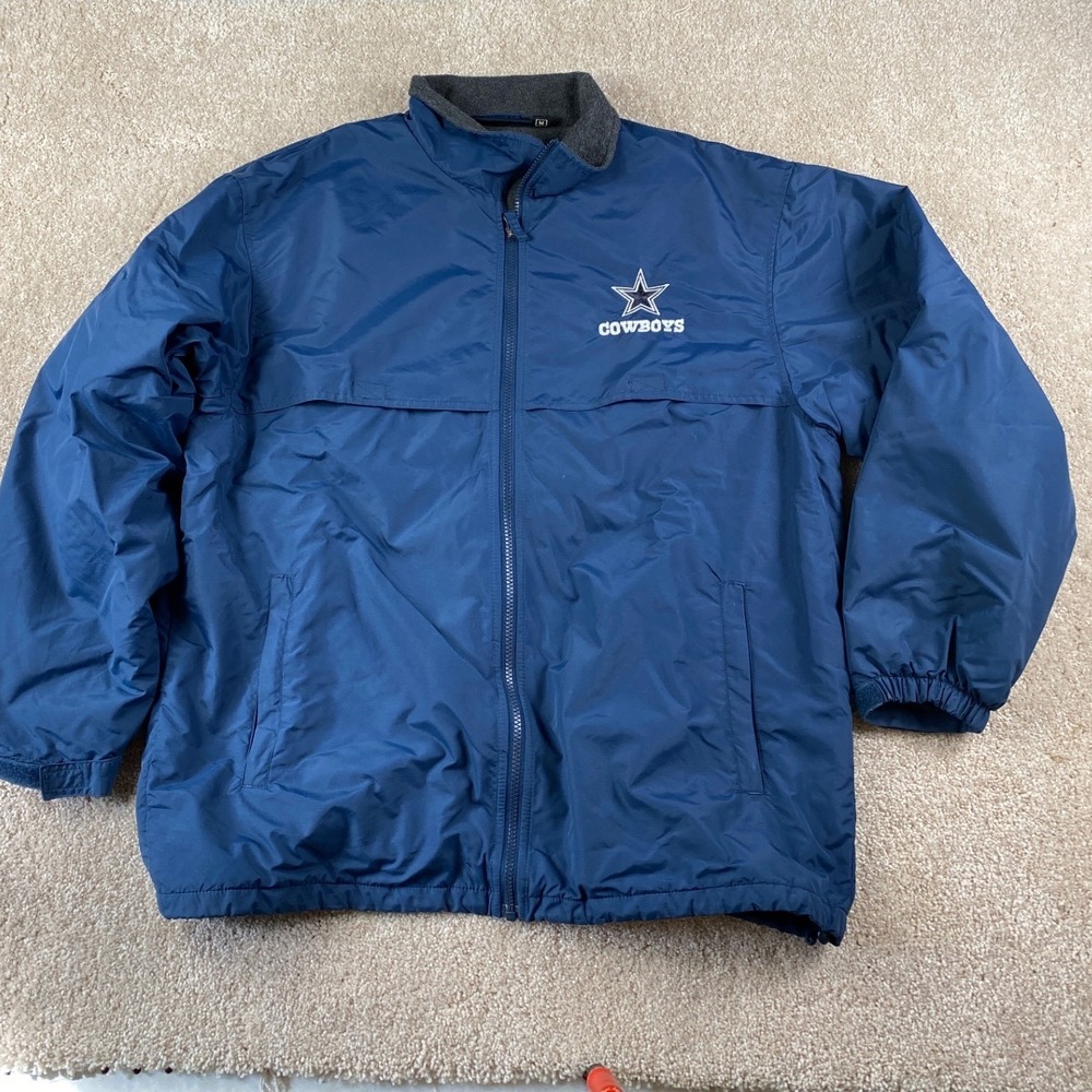 Dallas Cowboys Dunbrooke Full Zip Fleece Lined‎ Jacket Men's Size Medium Blue